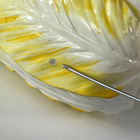 Set 4 Lefton China Yellow Cabbage Rose Coffee Mugs Retired Vtg Rare POOR 7057 - Picture 13 of 16